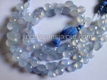 Chalcedony Faceted Heart
